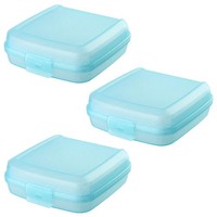 3X Lunchbox Vesperdose Brotdose Plastikdose FüR Kinder Bpa-Frei TüRkis