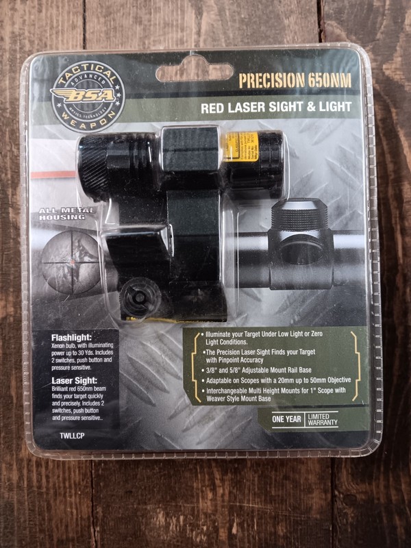 BSA Precision 650NM Red Laser Sight and Light
