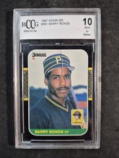 1987 Donruss #361 Barry Bonds Rookie Card BCCG 10 Mint Pirates Case has a crack. rookie card picture