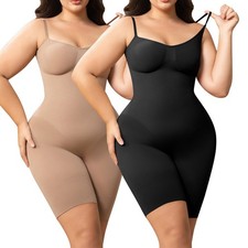 Plus Size Shapewear Bodysuit for Women Tummy Control Thigh Slimmer Body Shaper