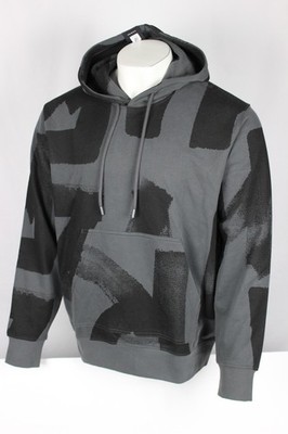 G Star Men's Calligraphy Allover Hooded Sweatshirt Hoodie XL Gray Asphalt