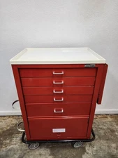 Waterloo Uni-Cart Medical Lab Mobile Storage Cart 6 Locking Drawers Tool Box