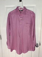 Geoffrey Beene Fitted Wrinkle Free Dress Shirt 16.5 32/33