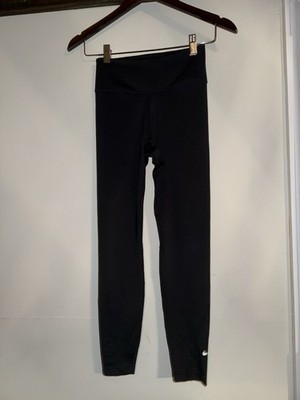 Nike One XS Women s Tight Fit High Rise Yoga 7/8 Leggings Black AT1102-010