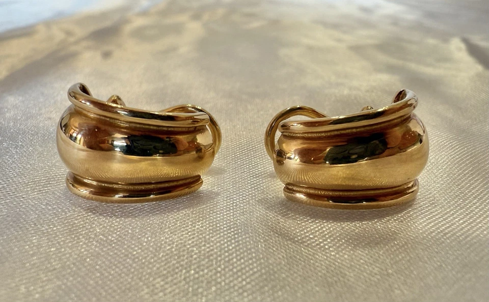 MAGNÍFICO PAR DE PENDIENTES JAMES AVERY ORO AMARILLO 14K *IMPRESCINDIBLES DE VER* Foto 2 de 4