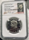 1995 S KENNEDY HALF DOLLAR 90% SILVER NGC PF69 ULTRA CAMEO SIGNATURE LABEL
