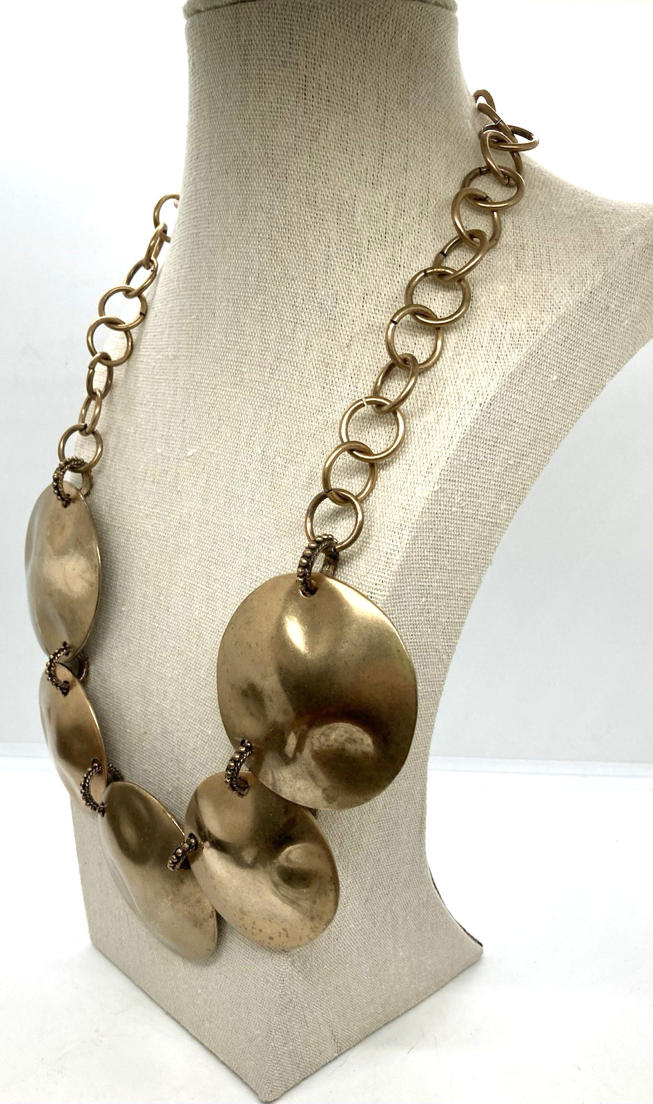 Large Bold Chico’s 22" Adjustable Statement Neckl… - image 4