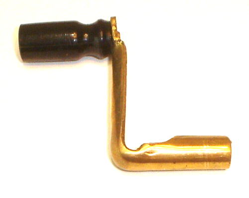 Antique Brass Kellogg Wood Wall Telephone Magneto Generator Crank Handle Part - Imagen 6 de 7