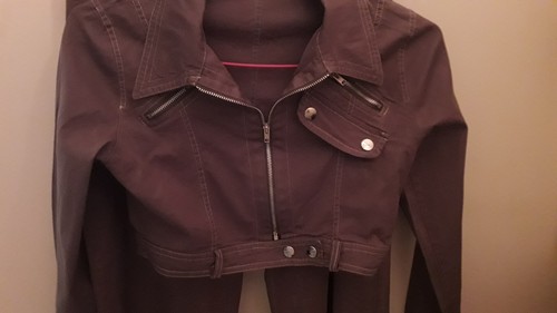AUTHENTIC Women's Outfit Pants + Short Jacket Olive Green Color - Picture 2 of 8