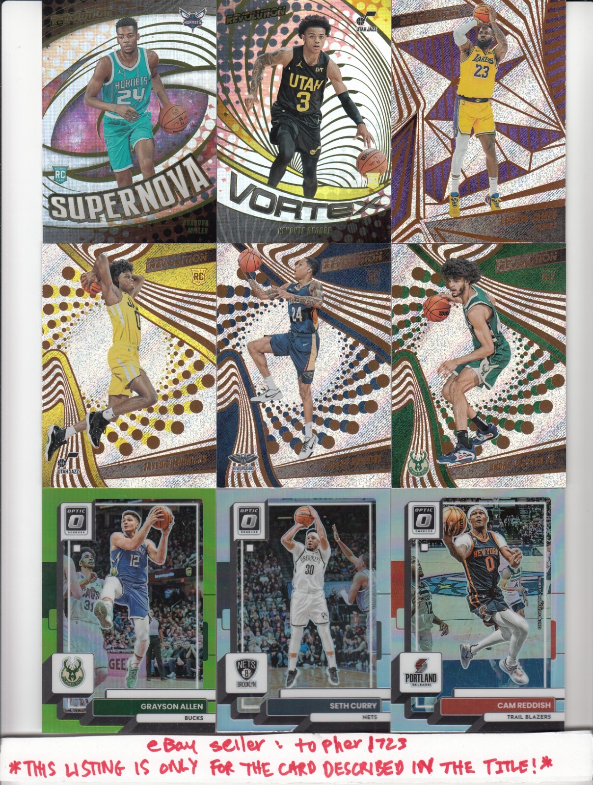 2023-24 Panini Revolution Insert Vortex KEYONTE GEORGE RC #20 Jazz