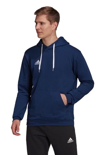 adidas Hoodie Mens Entrada Football Sports Teamwear Navy Top - Picture 8 of 8