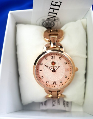 Loui Richard #9442 watch Rose gold tone Diamond chip accent Original box New