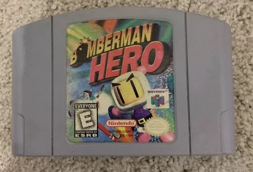 Bomberman Hero – Authentic Nintendo 64 Game Cartridge – Tested & Working