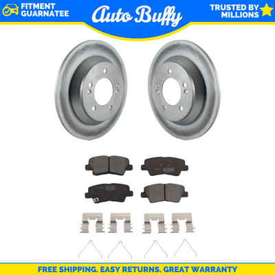 Rear Coat Brake Rotors Ceramic Pad Kit For Kia Rondo With Electric Parking