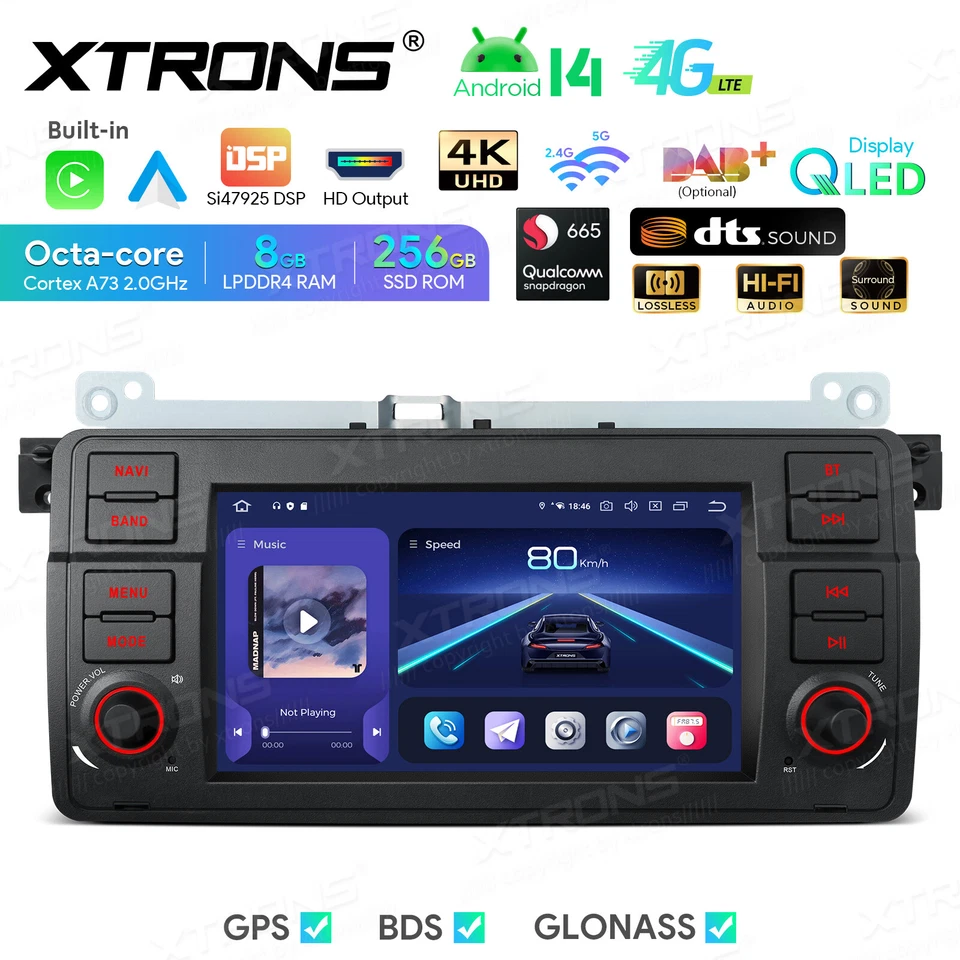 Android 14 Octa Core 8+256GB Unidad Principal Coche DSP GPS Estéreo 4G LTE para BMW E46 M3 Foto 3 de 4