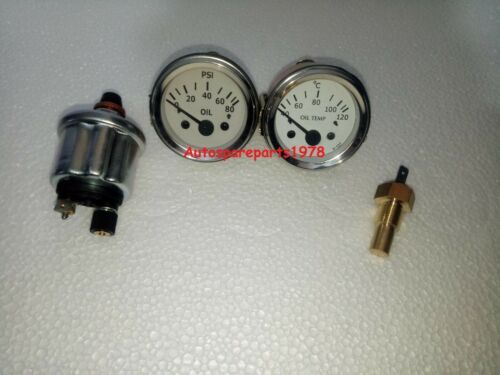 Find New 2" 52mm Electric Oil Temp Temperature Gauge Blue Led 50-150 Celsius W/sensor In Wuhu - Foto 4