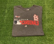 St. Louis Cardinals shirt large Y2K gray mens Majestic red Albert Pujols Retro