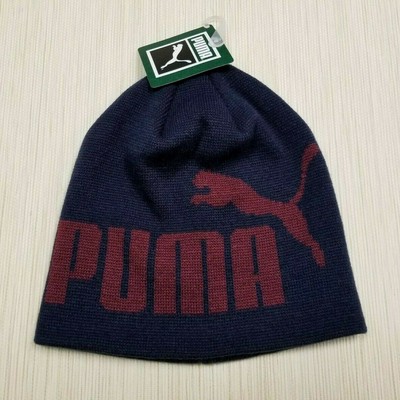 PUMA MEN'S NAVY/RED BEANIE HAT ONE SIZE 