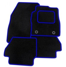 TAILORED FOR FORD MONDEO MK5 2015-2022 - BLACK CARPET CAR FLOOR MATS BLUE EDGING