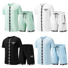New Mens T Shirt  Shorts Set ICON2 Textured Waffle Material Tracksuit Summer