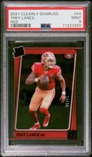 TREY LANCE 2021 PANINI CLEARLY DONRUSS RED RC #D 26/49 PSA 9 MINT POP 5 