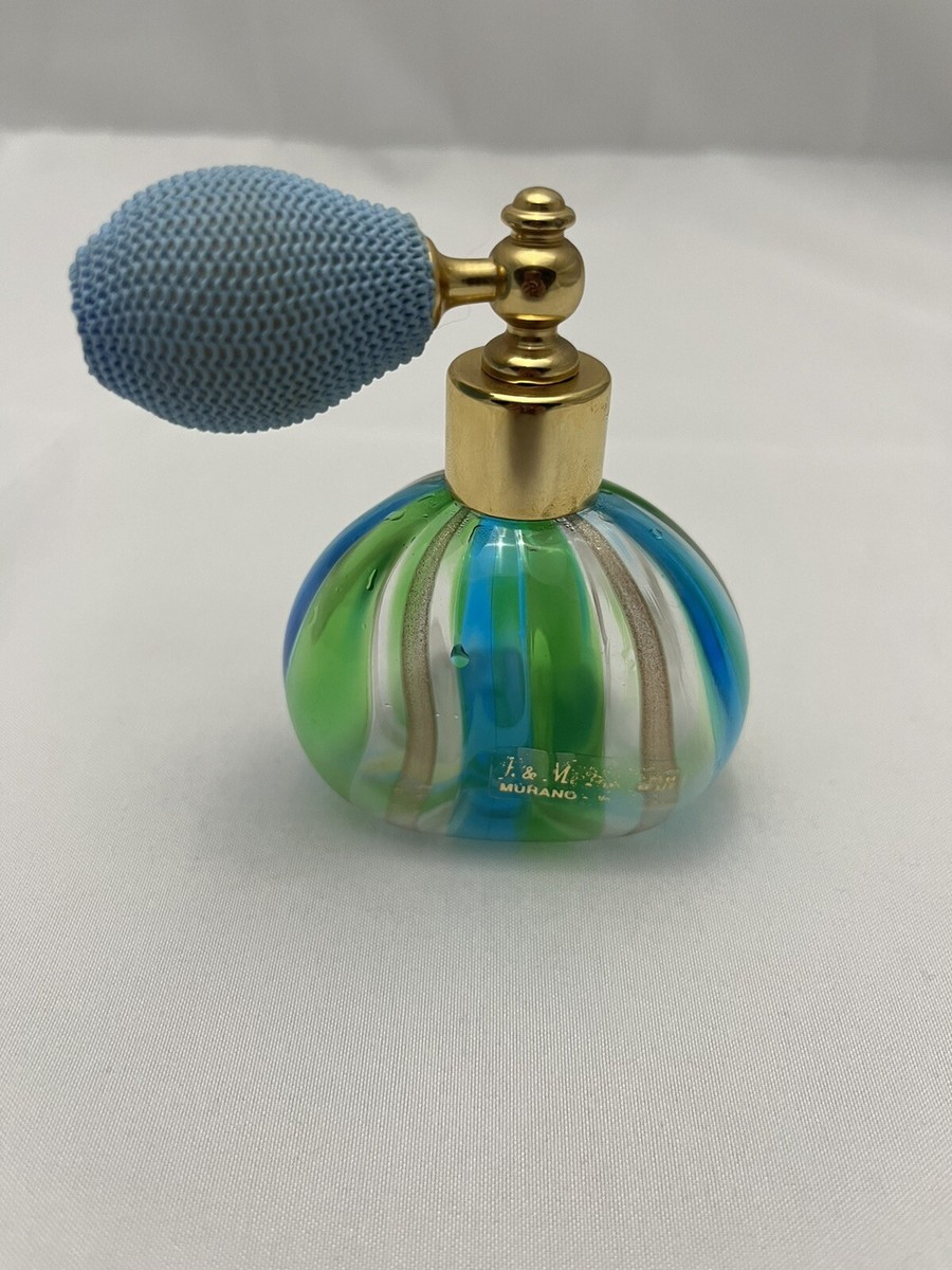【F＆M Ballarin ムラーノガラス】 香水瓶／イタリア／工芸品／美術品 Vintage Italy F&M Ballarin Murano Glass Handmade Perfume Bottle | eBay