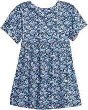 NWT GAP Baby Girls Skater Dress Blue Floral Size 0-3 Mos MSRP 24.99