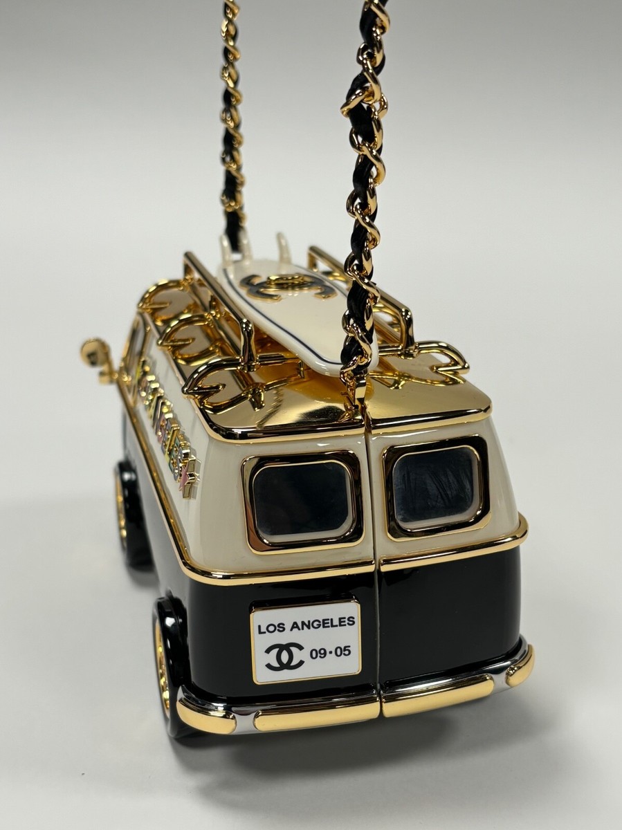 CHANEL GOLD-TONE PLEXI ENAMEL STRAS MINI VAN MINAUDIERE | eBay