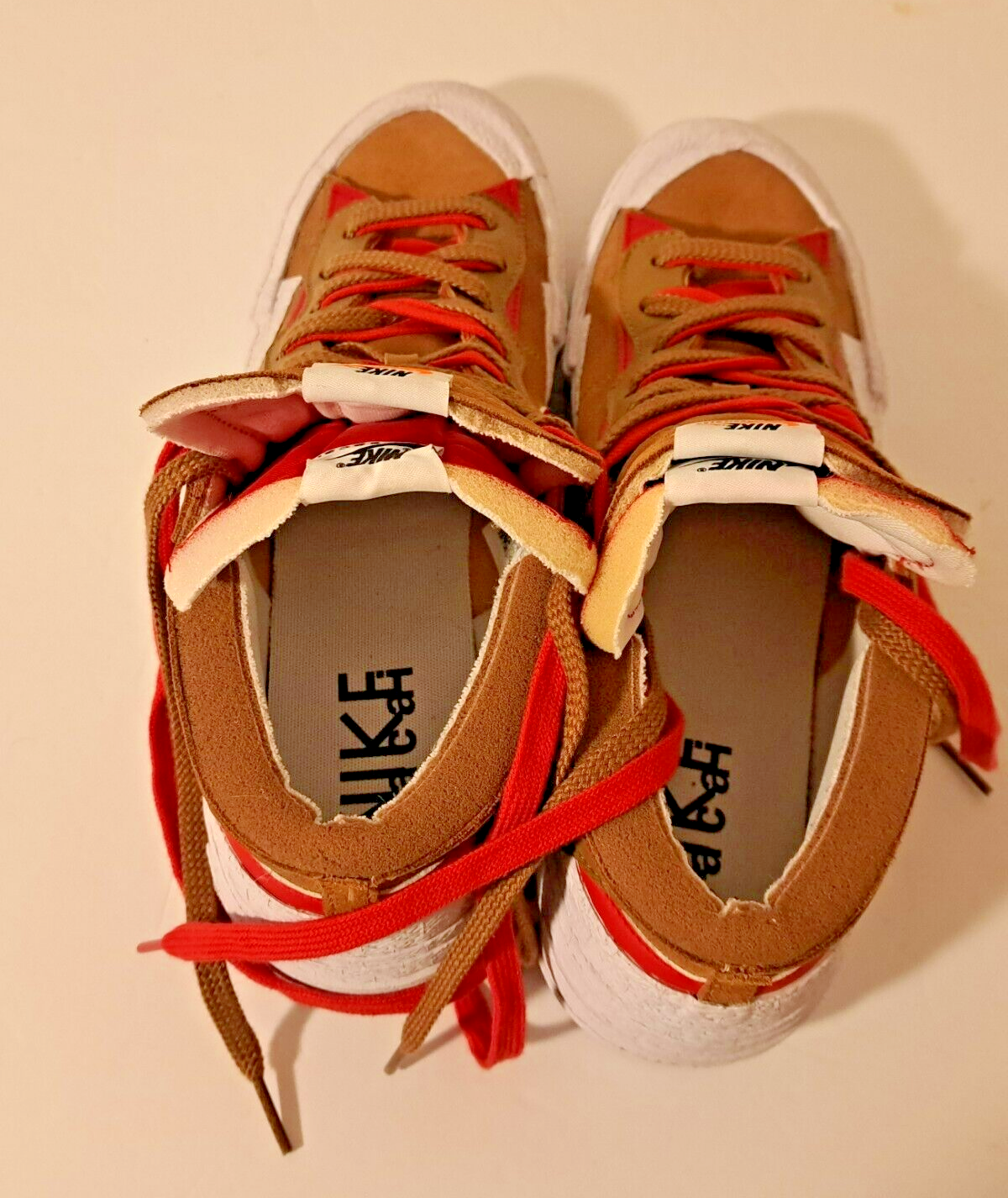 SACAI X NIKE NIKE BLAZER LOW X SACAI BRITISH TAN 2021 TAGLIA 12 DD1877 200