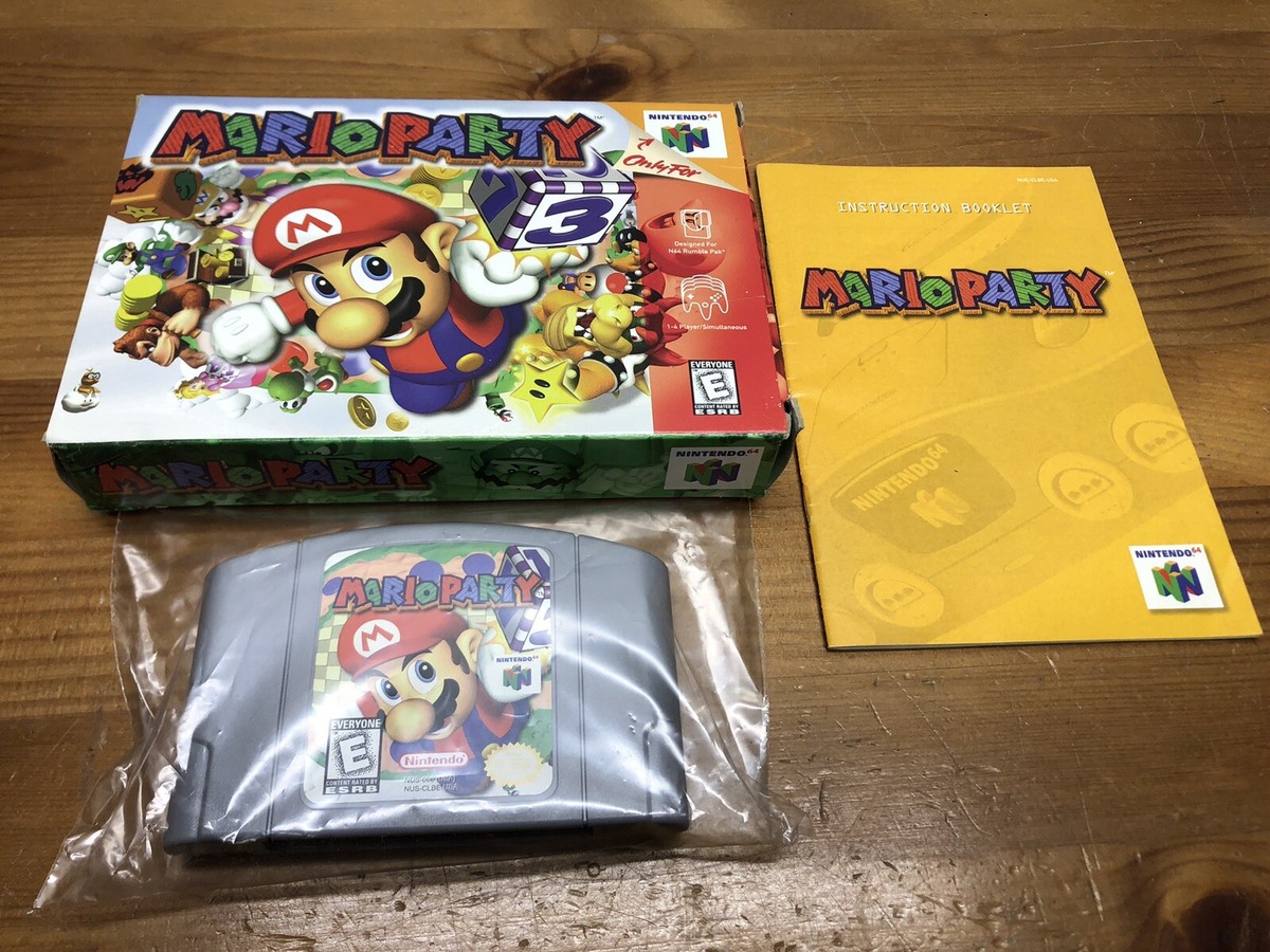 Authentic Nintendo 64 Mario Party Complete Game in Box N64 - Main Image