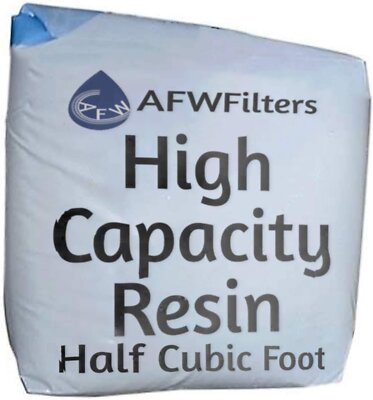 High Capacity Replacement Water Softener Resin 8% Crosslink 1/2 cubic foot