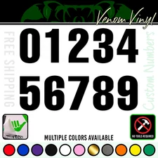 Racing Numbers Custom Vinyl Decal Sticker Car Truck Plate BMX Dirt Bike 062