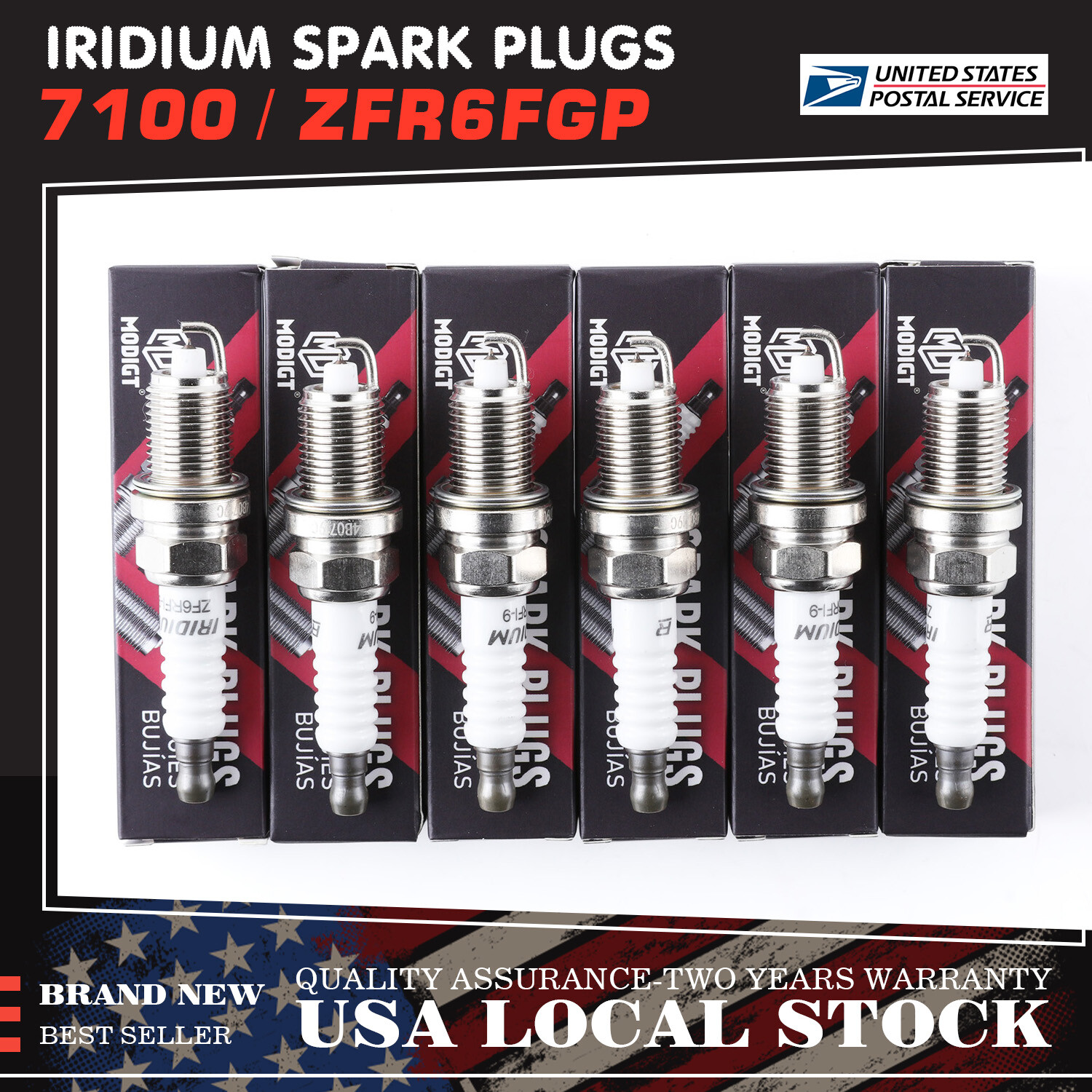 6pcs OEM Iridium Spark Plugs 7100 for Ford Probe Jeep Liberty