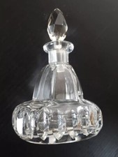 Perfume Bottle Vintage Cut Glass And Stopper Unused Dessing Table