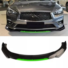 For Infiniti G35 G37 Front Bumper Lip Spoiler Splitter Gloss Black Green