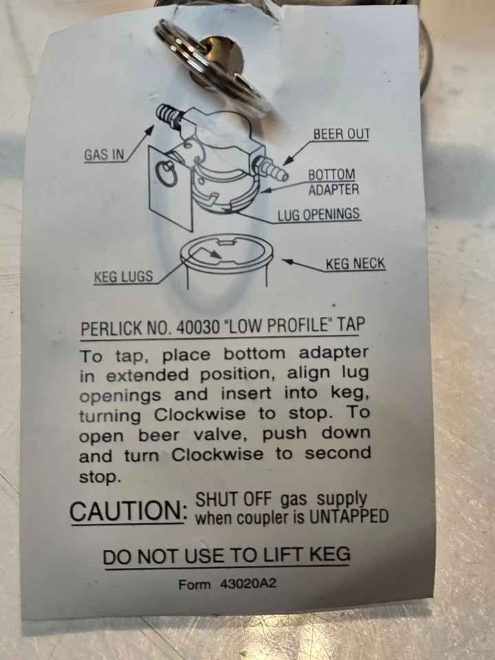 Perlick 40030 Mk20 Low Profile Keg Coupler | 6.8mm and 9.9mm Barb Couplers - Image 3 of 4