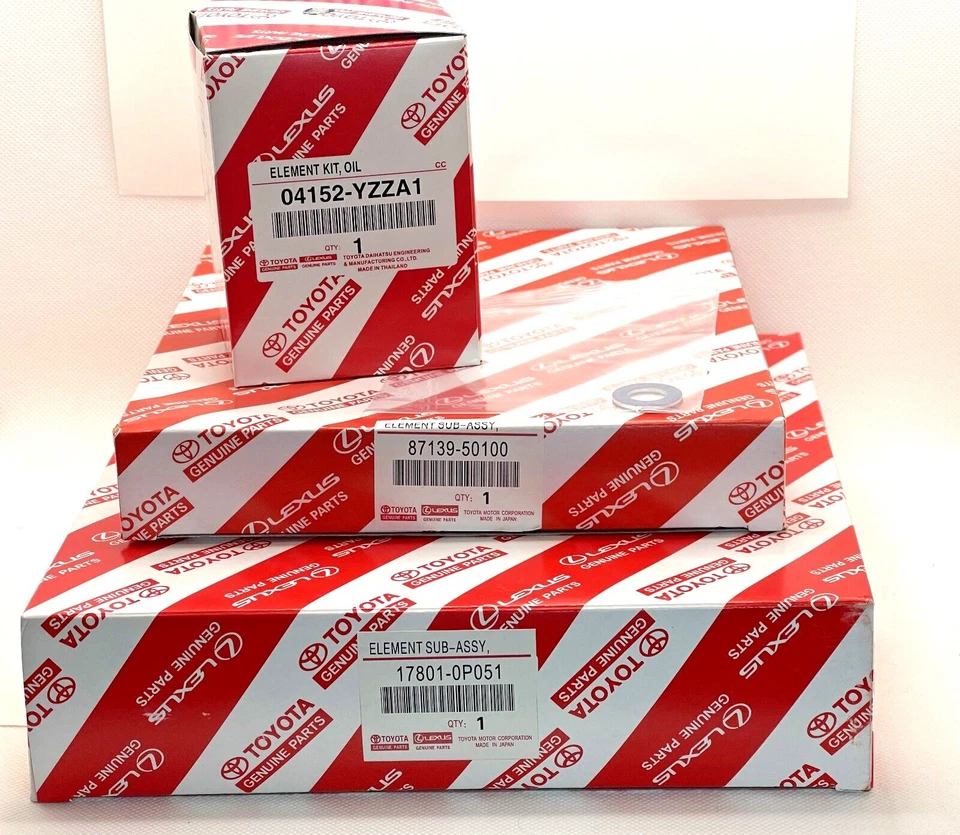 2011-2020 Toyota Sienna AIR+CABINE+FILTRO DE ÓLEO+OilPlug conjunto de juntas PEÇAS ORIGINAIS DO FABRICANTE - Imagem 2 de 4