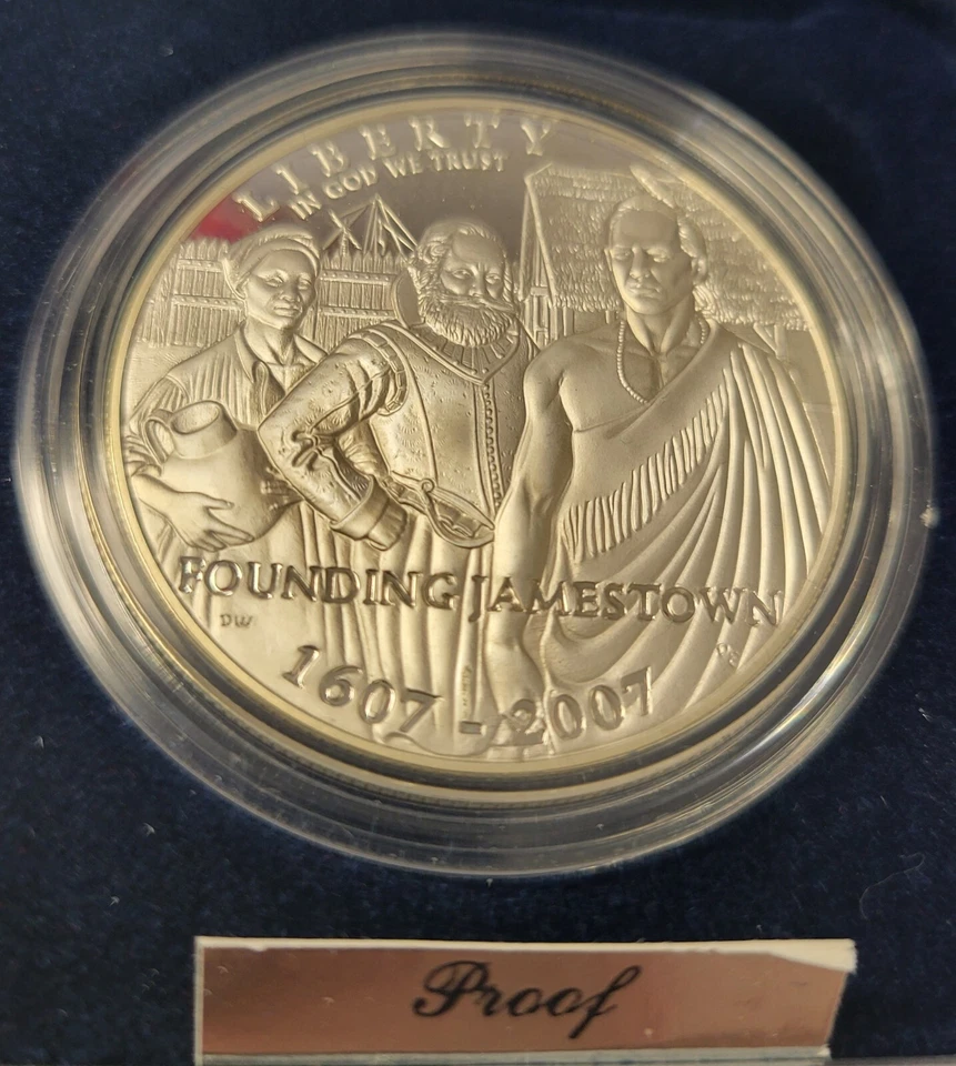 1607-2007 Jamestown 400th Anniversary Proof And Uncirculated Silver Dollars. - Image 2 of 3