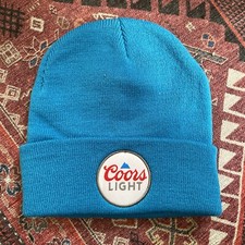 coors lt beanie, teal, peacock colored, knit hat, new