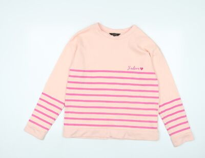 Lipsy Damen Pullover Sweatshirt rosa gestreift Baumwolle Größe M Pulli - J'adore