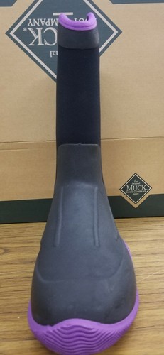 Muck Boot Women's Tack II Mid Boot Black / Purple Size 6’s - Picture 3 of 4