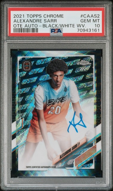 Alex Sarr 2021 Topps Chrome Overtime Elite Black Auto
