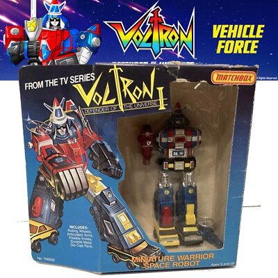 Voltron I Vehicle Team Miniature warrior w Box 1984 Matchbox Dairugger