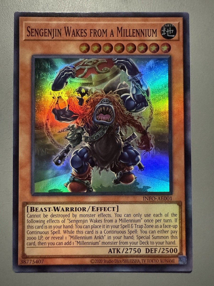 遊戯王　未開封大会限定sengenjin YUGIOH SENGENJIN WAKES FROM A MILLENNIUM ASIA ENGLISH INFO