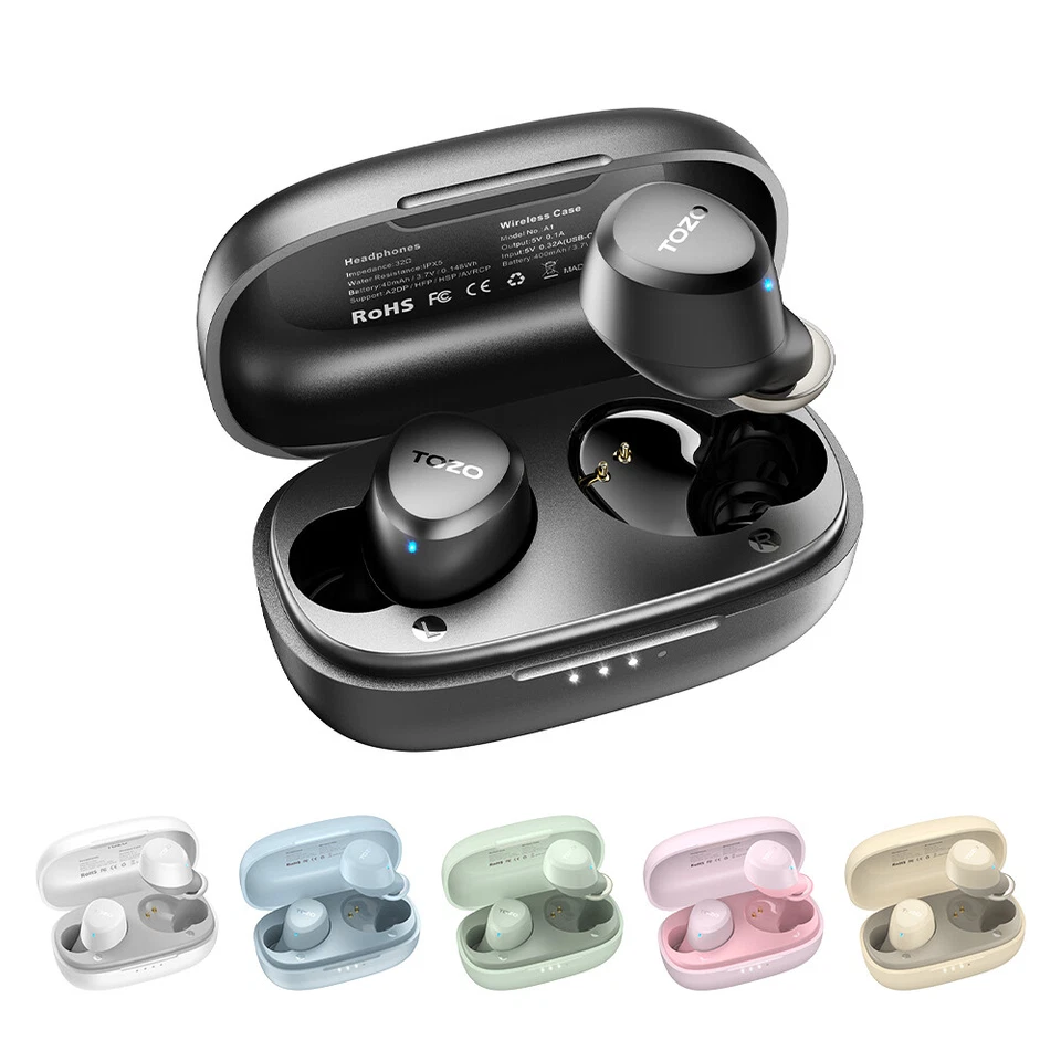 TOZO A1-S In-Ear Kopfhörer Kabellos Ohrhörer Bluetooth 5.3 Touch Control Headset