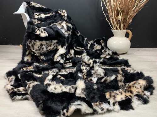 76'' x 60'' Real Sheepskin Couch Bed Throw Bedspread Home Decor Accent - Picture 2 of 10