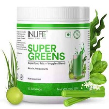 Super Greens Powder Supplement,Immune Support, Detox 200gram 33 servings