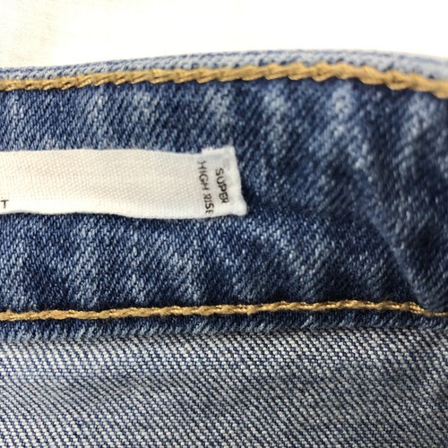 DEAR JOHN Jodi Super High Rise Distressed Light Wash Straight Jeans, Size 26 - Picture 4 of 11