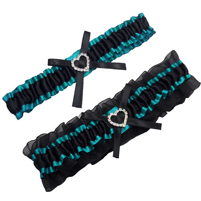 Teal Black Garters for bride Wedding Garter Belt Set Prom Leg Garter Jade | eBay Teal Black Garters for bride Wedding Garter Belt Set Prom Leg Garter Jade | eBay