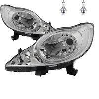 Halogen Scheinwerfer Frontscheinwerfer Set H4 FüR Peugeot 107 Inklusive Lampen